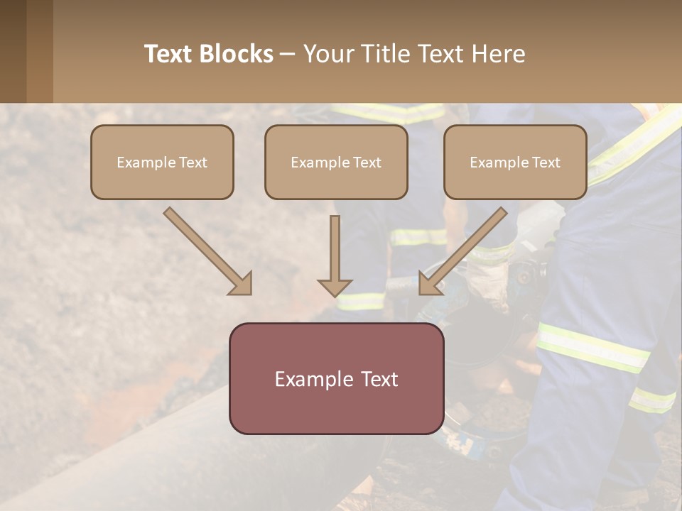 A Couple Of Men Working On A Pipe PowerPoint Template