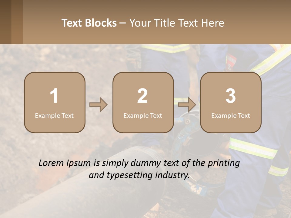 A Couple Of Men Working On A Pipe PowerPoint Template