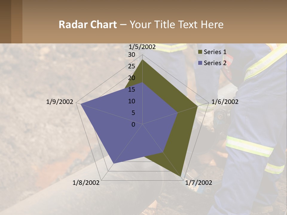 A Couple Of Men Working On A Pipe PowerPoint Template