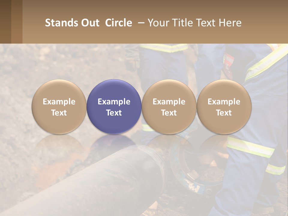 A Couple Of Men Working On A Pipe PowerPoint Template