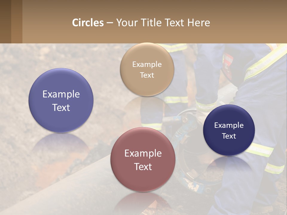 A Couple Of Men Working On A Pipe PowerPoint Template