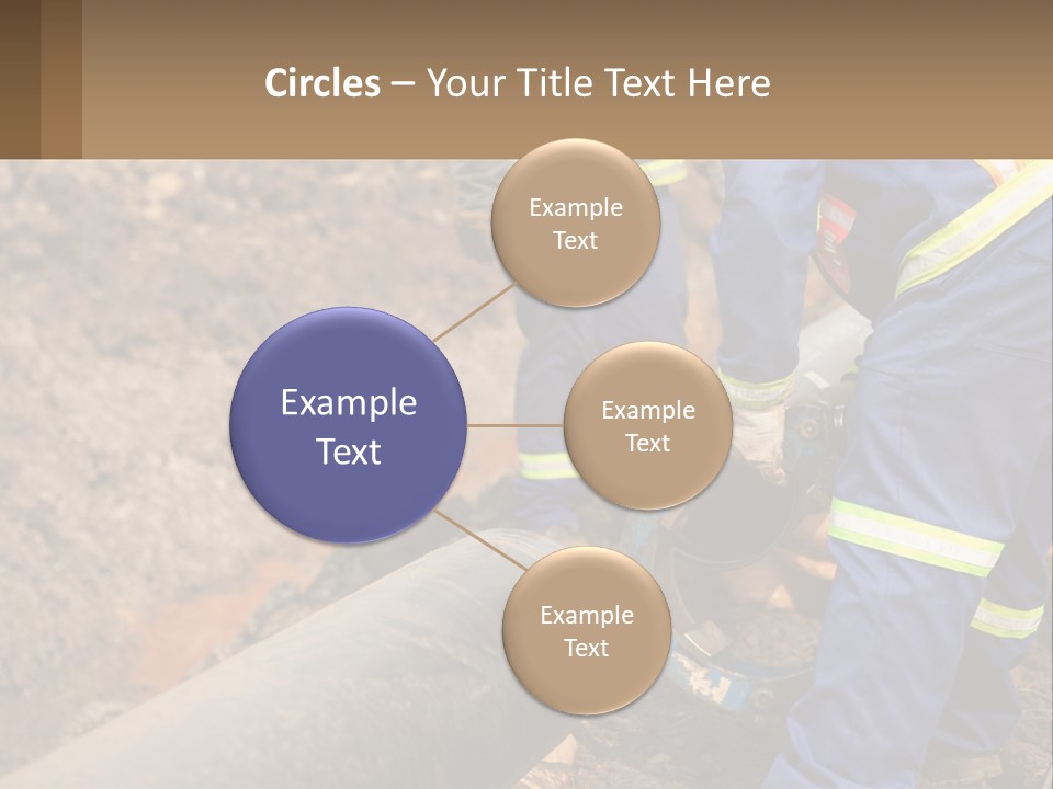 A Couple Of Men Working On A Pipe PowerPoint Template