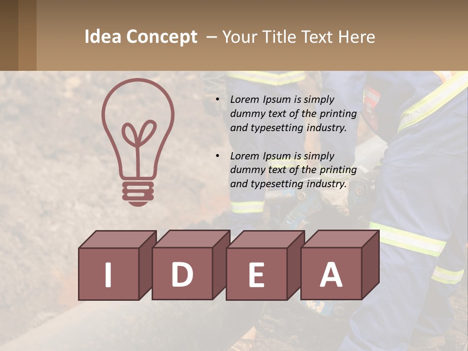 A Couple Of Men Working On A Pipe PowerPoint Template