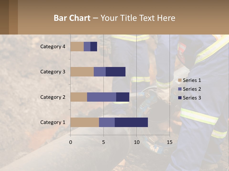 A Couple Of Men Working On A Pipe PowerPoint Template