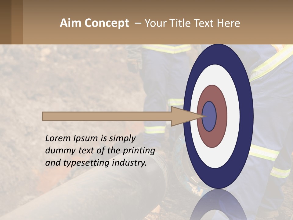 A Couple Of Men Working On A Pipe PowerPoint Template