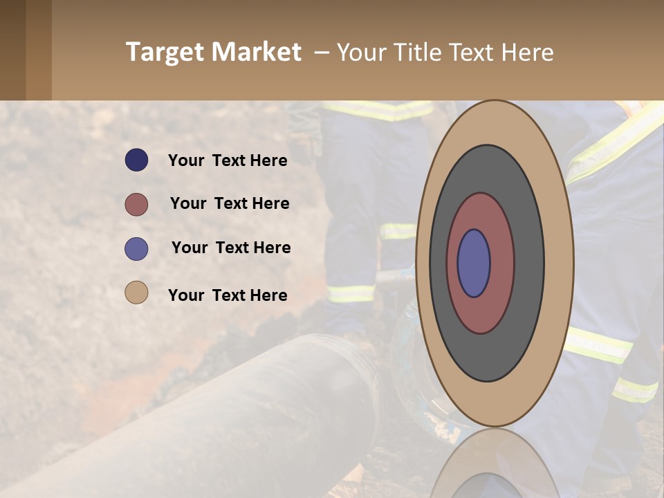 A Couple Of Men Working On A Pipe PowerPoint Template