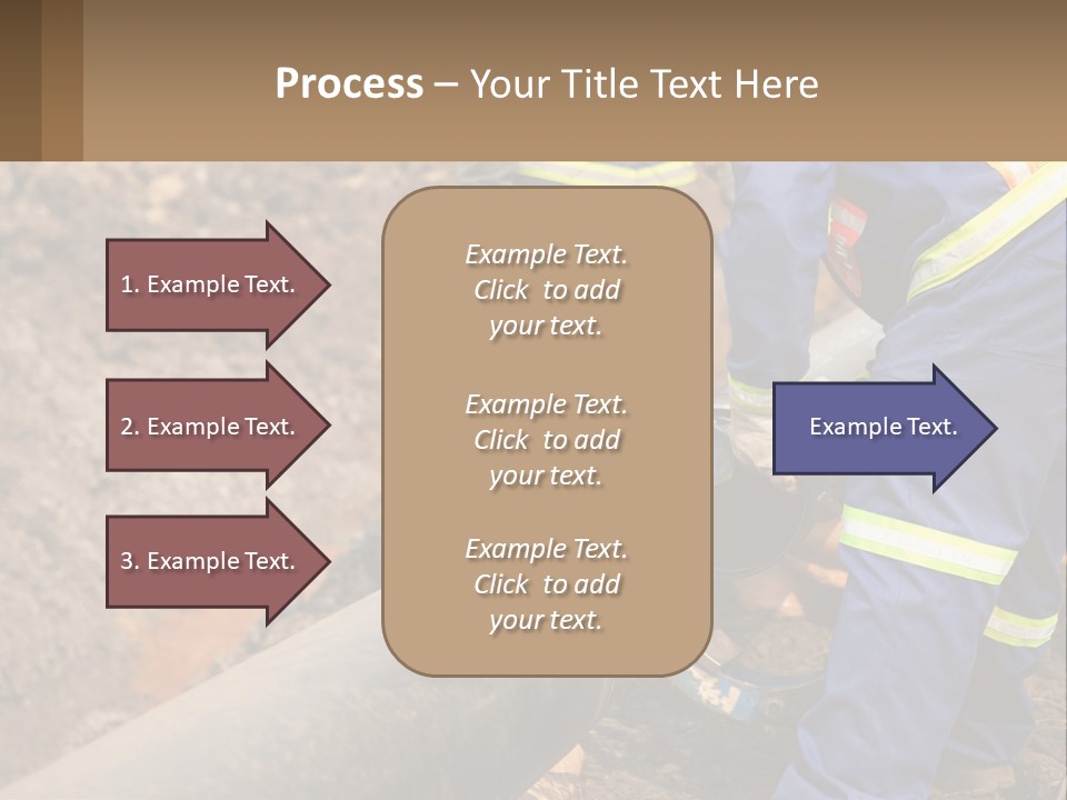 A Couple Of Men Working On A Pipe PowerPoint Template