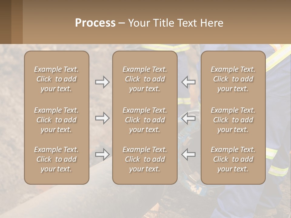 A Couple Of Men Working On A Pipe PowerPoint Template