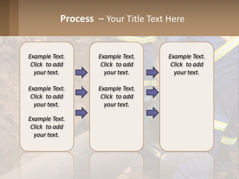 A Couple Of Men Working On A Pipe PowerPoint Template