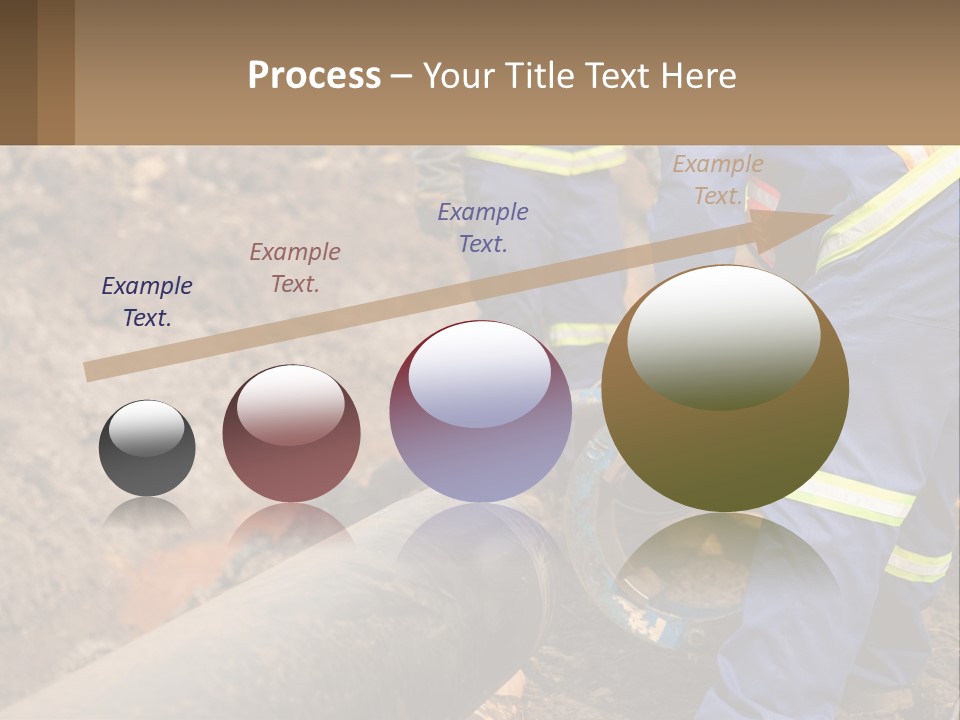 A Couple Of Men Working On A Pipe PowerPoint Template