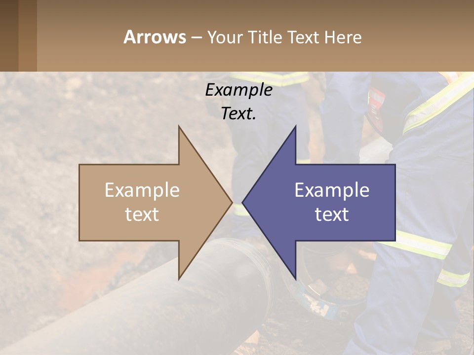 A Couple Of Men Working On A Pipe PowerPoint Template