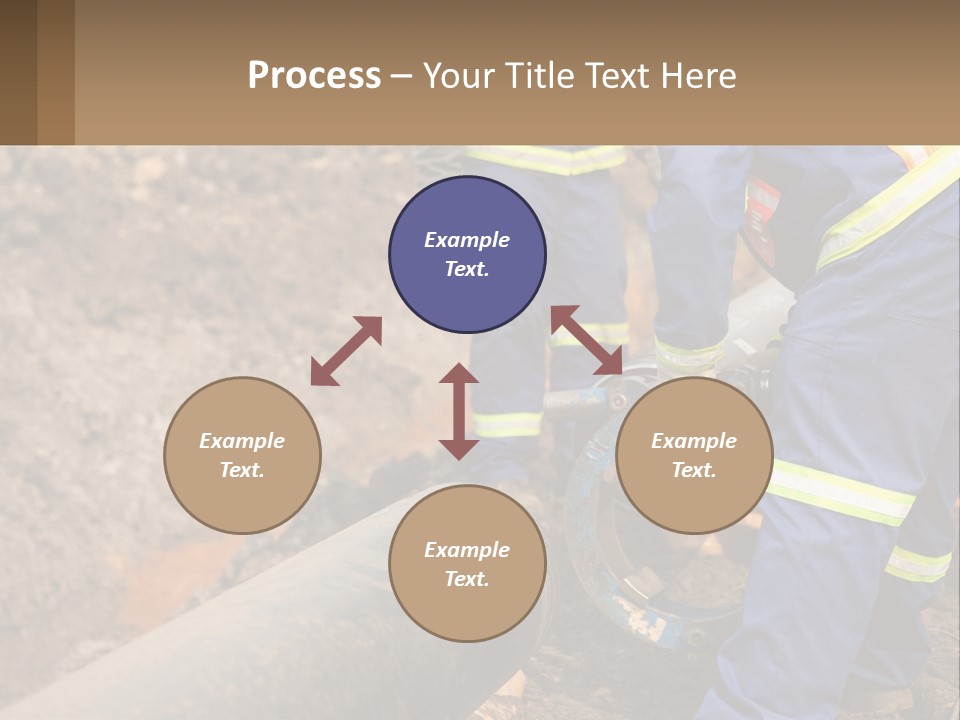 A Couple Of Men Working On A Pipe PowerPoint Template