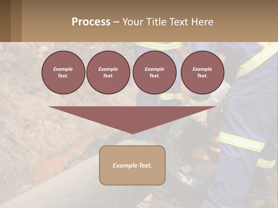 A Couple Of Men Working On A Pipe PowerPoint Template