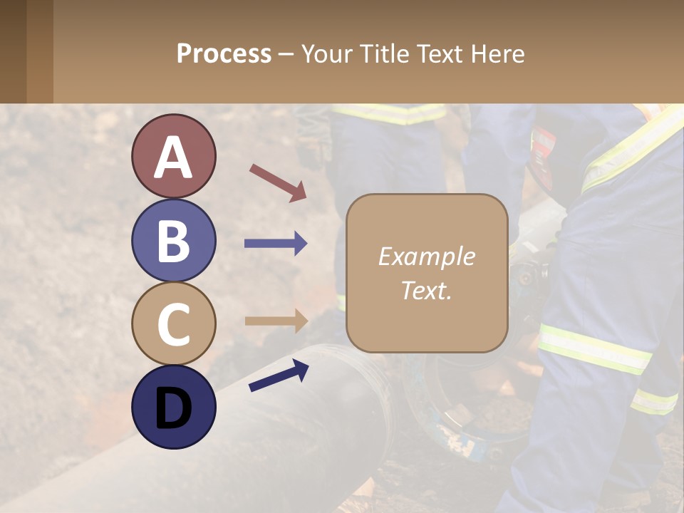 A Couple Of Men Working On A Pipe PowerPoint Template