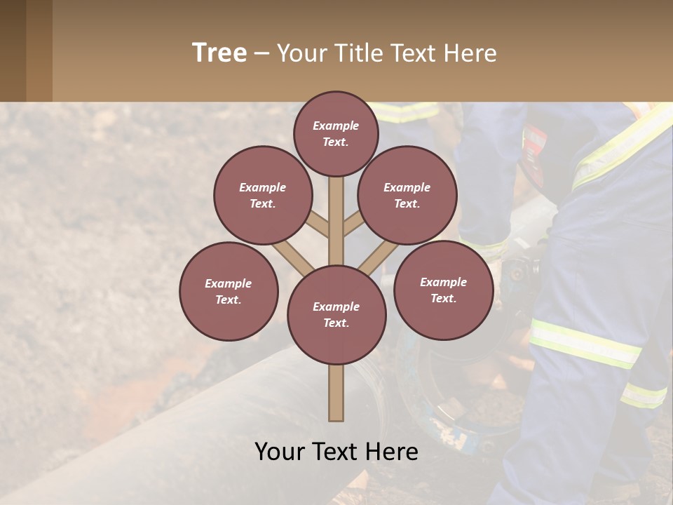 A Couple Of Men Working On A Pipe PowerPoint Template