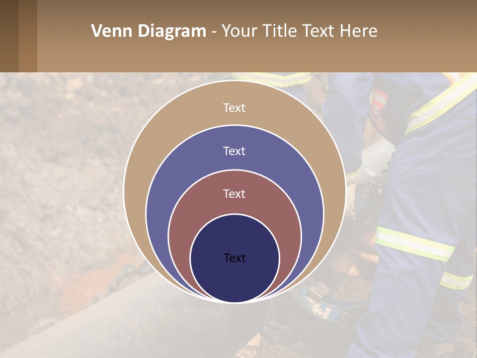 A Couple Of Men Working On A Pipe PowerPoint Template