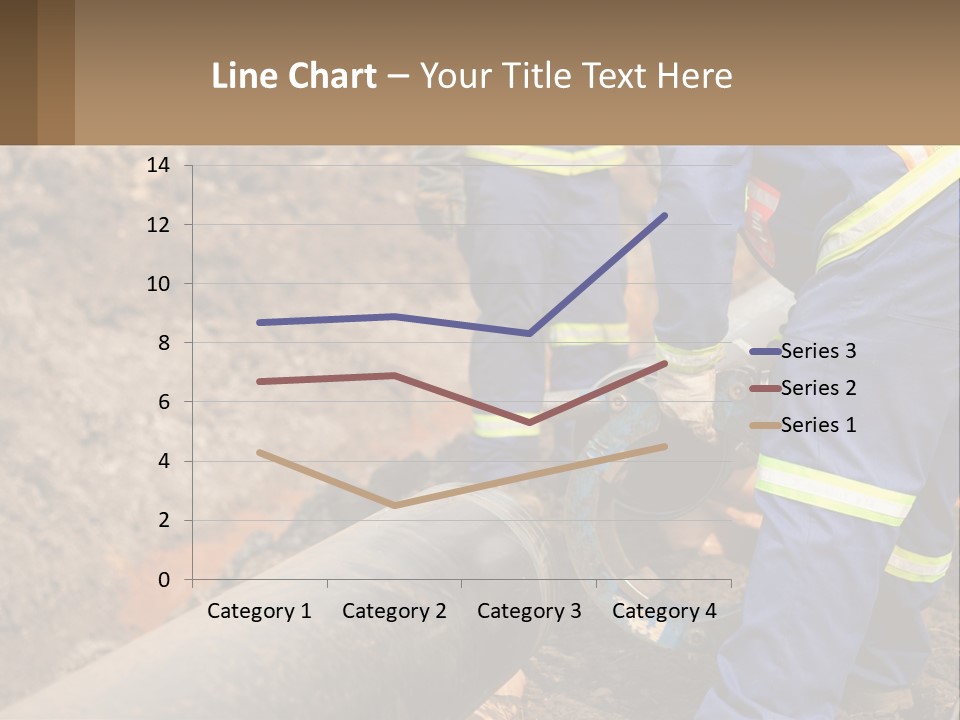 A Couple Of Men Working On A Pipe PowerPoint Template