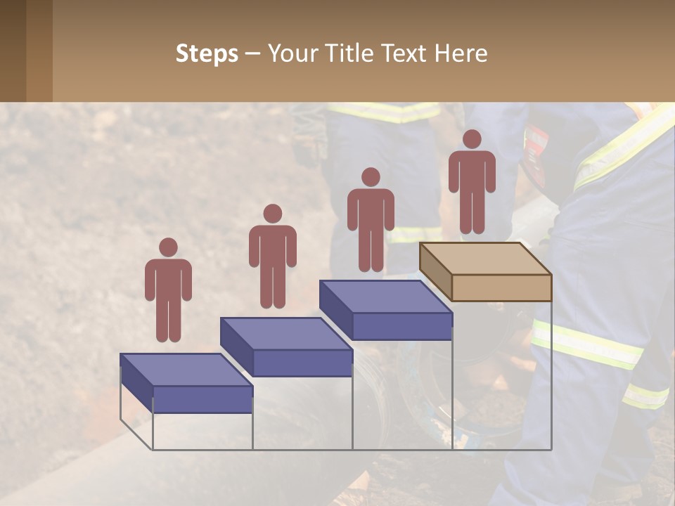 A Couple Of Men Working On A Pipe PowerPoint Template