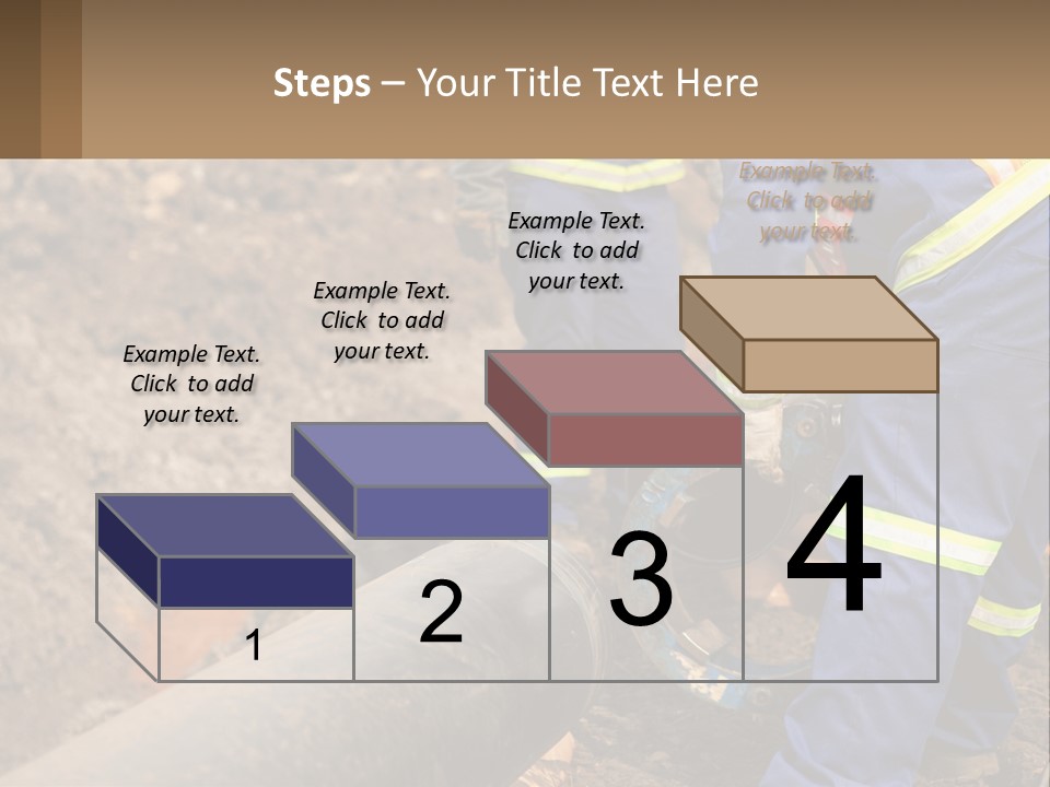 A Couple Of Men Working On A Pipe PowerPoint Template