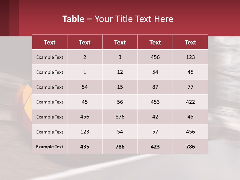 A Red And Yellow Train Traveling Down Train Tracks PowerPoint Template
