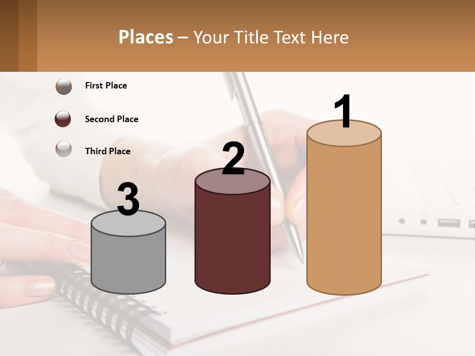 A Person Writing On A Piece Of Paper With A Pen PowerPoint Template