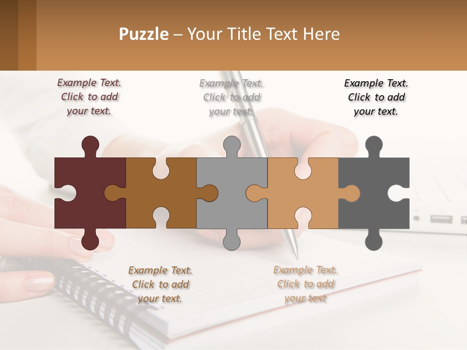 A Person Writing On A Piece Of Paper With A Pen PowerPoint Template