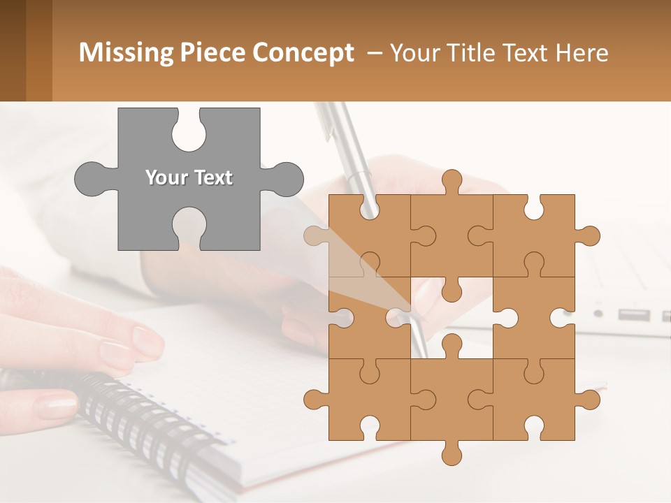 A Person Writing On A Piece Of Paper With A Pen PowerPoint Template