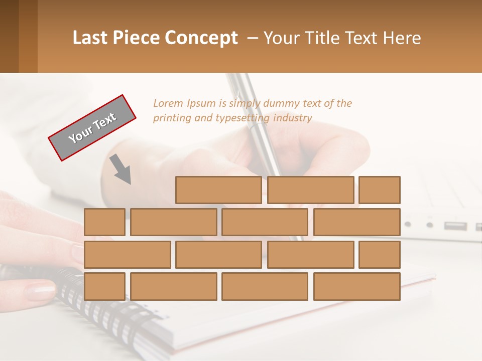 A Person Writing On A Piece Of Paper With A Pen PowerPoint Template