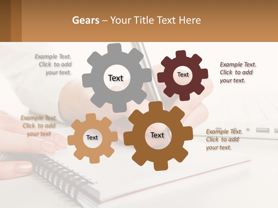 A Person Writing On A Piece Of Paper With A Pen PowerPoint Template