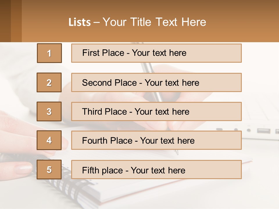 A Person Writing On A Piece Of Paper With A Pen PowerPoint Template