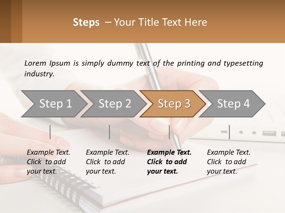 A Person Writing On A Piece Of Paper With A Pen PowerPoint Template