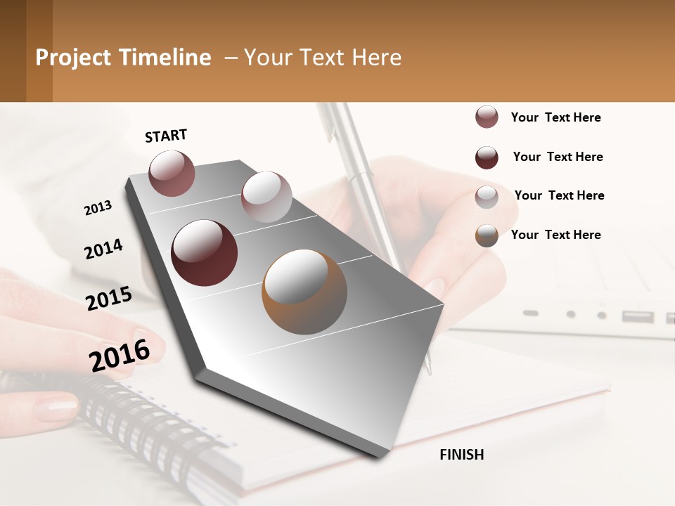 A Person Writing On A Piece Of Paper With A Pen PowerPoint Template