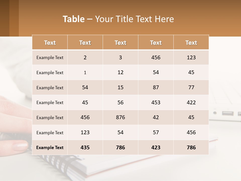 A Person Writing On A Piece Of Paper With A Pen PowerPoint Template