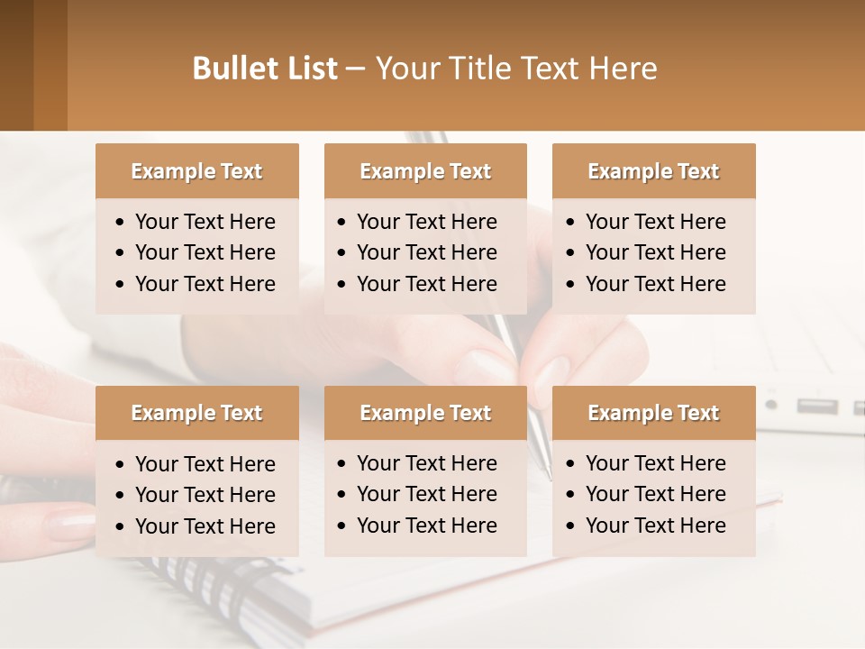 A Person Writing On A Piece Of Paper With A Pen PowerPoint Template
