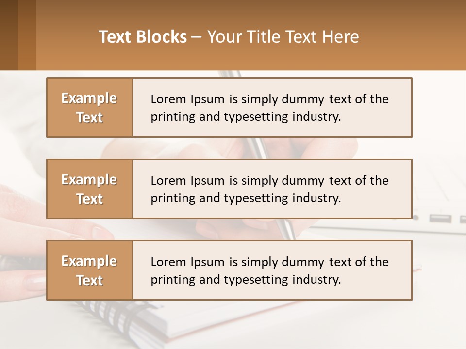 A Person Writing On A Piece Of Paper With A Pen PowerPoint Template