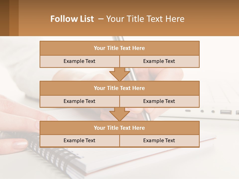 A Person Writing On A Piece Of Paper With A Pen PowerPoint Template
