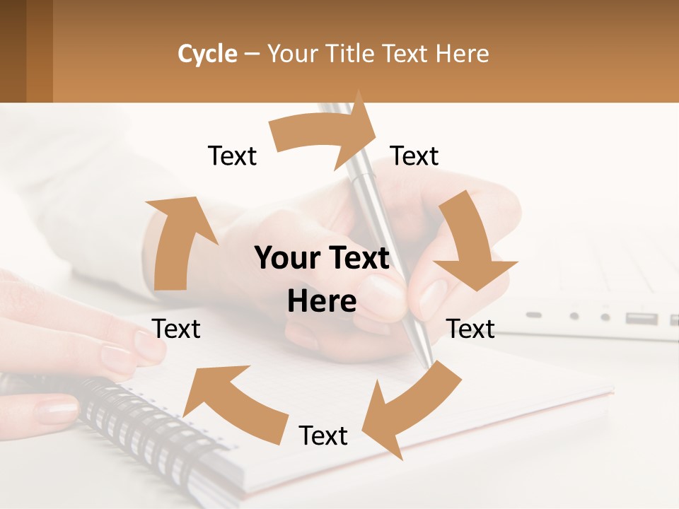 A Person Writing On A Piece Of Paper With A Pen PowerPoint Template