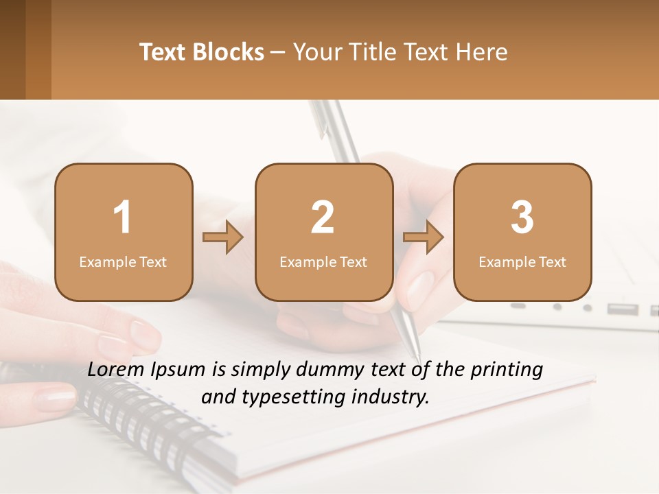 A Person Writing On A Piece Of Paper With A Pen PowerPoint Template