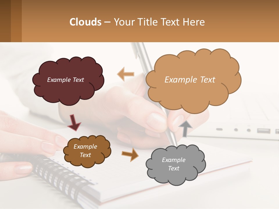 A Person Writing On A Piece Of Paper With A Pen PowerPoint Template