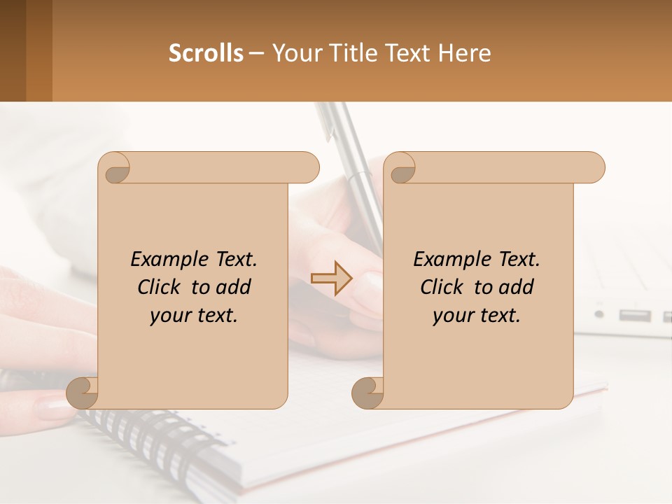 A Person Writing On A Piece Of Paper With A Pen PowerPoint Template