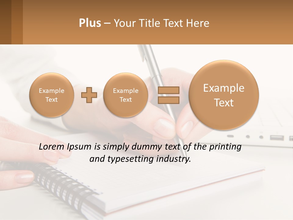 A Person Writing On A Piece Of Paper With A Pen PowerPoint Template