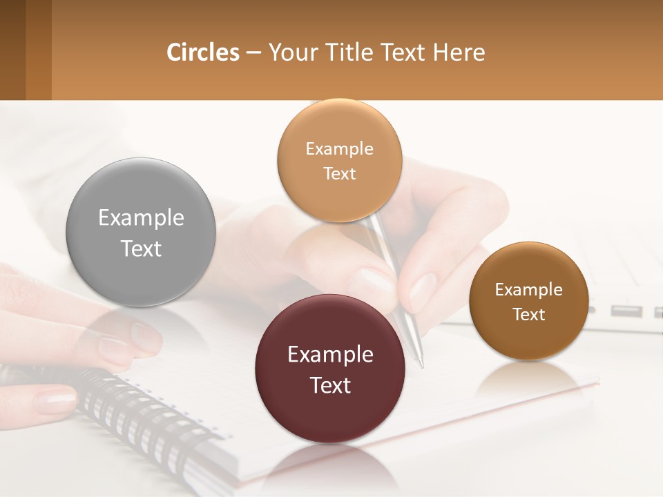 A Person Writing On A Piece Of Paper With A Pen PowerPoint Template