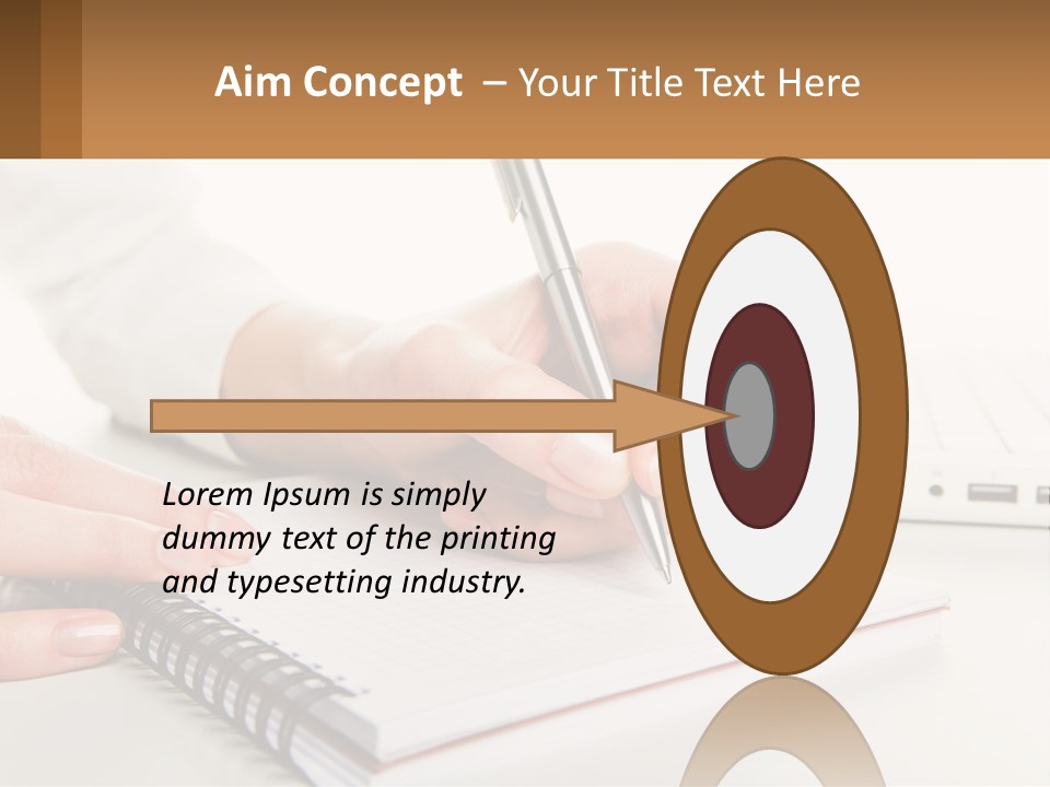 A Person Writing On A Piece Of Paper With A Pen PowerPoint Template