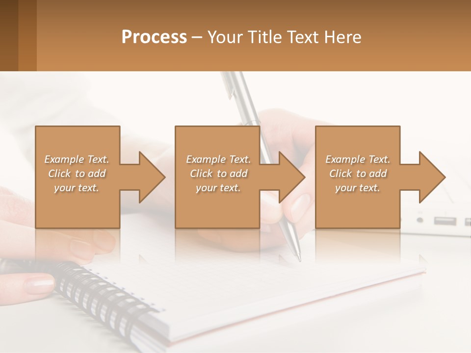 A Person Writing On A Piece Of Paper With A Pen PowerPoint Template