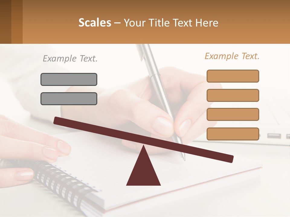 A Person Writing On A Piece Of Paper With A Pen PowerPoint Template