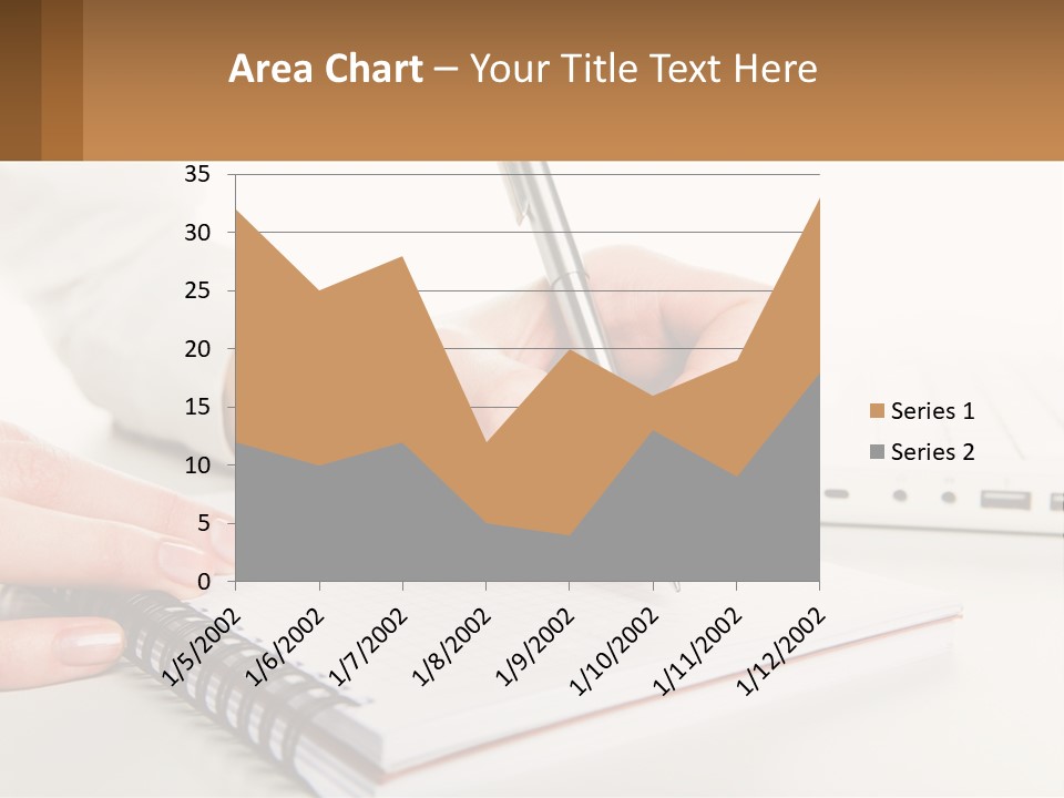A Person Writing On A Piece Of Paper With A Pen PowerPoint Template