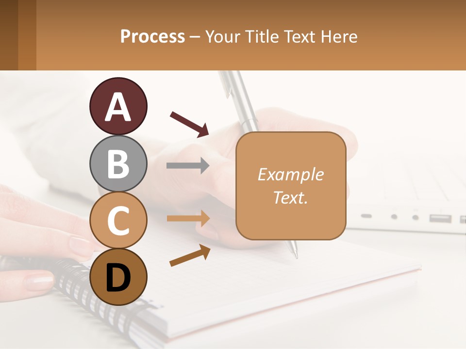 A Person Writing On A Piece Of Paper With A Pen PowerPoint Template