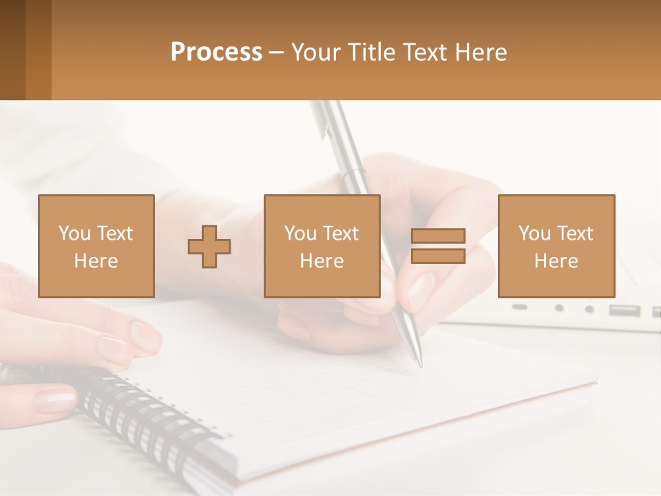 A Person Writing On A Piece Of Paper With A Pen PowerPoint Template