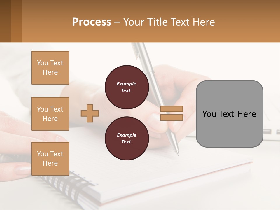 A Person Writing On A Piece Of Paper With A Pen PowerPoint Template