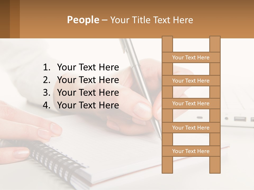 A Person Writing On A Piece Of Paper With A Pen PowerPoint Template